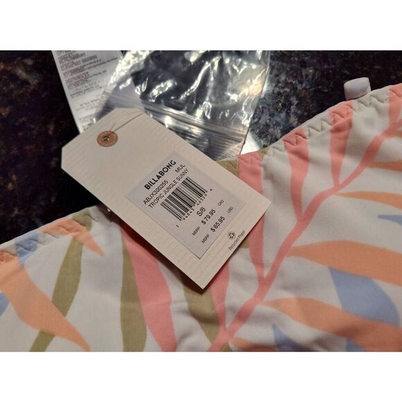 BILLABONG TROPIC JUNGLE SUNNY BANDEAU SZ S/8 NWT - Picture 6 of 9